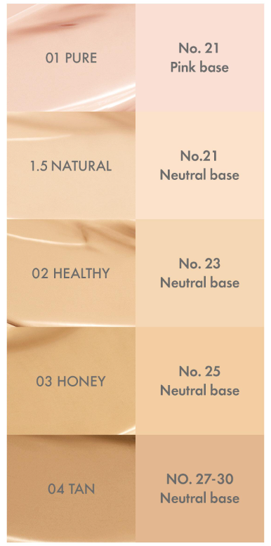 AMUSE Dew Power Vegan Cushion SPF 50+ PA++++ 15g (4 Colors) - sun protection