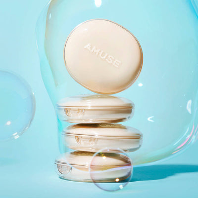 AMUSE Dew Jelly Master Cushion SPF38 PA+++ 15g + 15g(Refill) (4 Colors) with hyaluronic for deep hydration