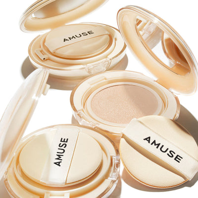 AMUSE Dew Jelly Master Cushion SPF38 PA+++ 15g + 15g(Refill) (4 Colors) with hyaluronic for deep hydration