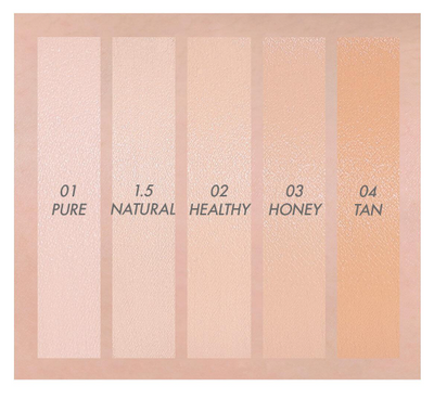 AMUSE Dew Power Vegan Cushion SPF 50+ PA++++ SET 15g + 15g(Refill) (4 Colors) - sun protection