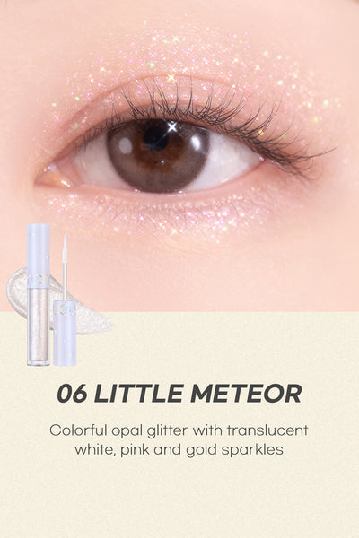rom&nd The Universe Liquid Glitter 2g (4 Colors) - application method