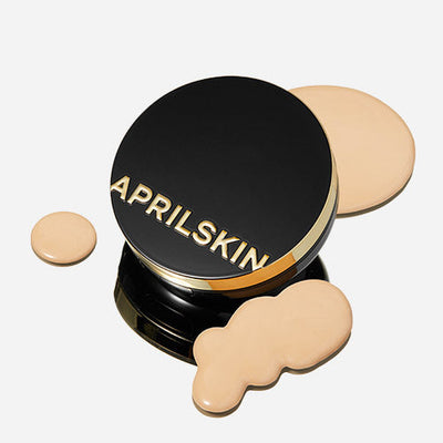APRILSKIN Magic Snow Cushion SPF50+ PA+++ Set 15g+15g(Refill) with aloe for hydration and soothing