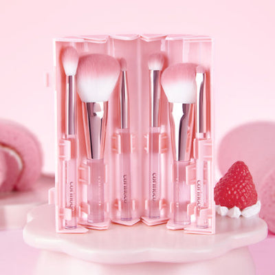 CORINGCO Pink Roll Brush Set 6P - how to use