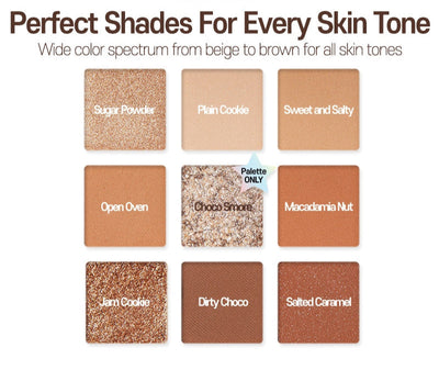 ETUDE Play Color Eyes 9-Color 7.2g #Cookie Chips - application method