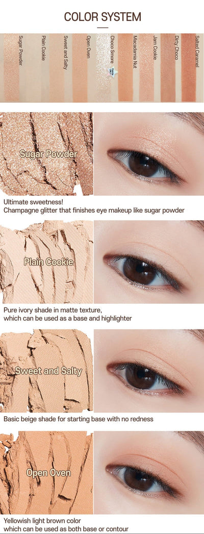 ETUDE Play Color Eyes 9-Color 7.2g #Cookie Chips - expected results