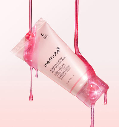 medicube PDRN Pink Caffeine Night Wrapping Mask 75ml - weekly treatment