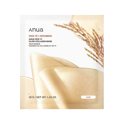 Anua Rice 70 Glow Collagen Mask 38g X 4ea - buy online