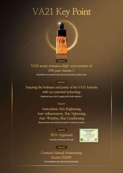 Relaco VA21 PREMIUM PURE VITAMIN C SERUM 14ml with cica for soothing and repair