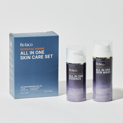 Relaco POTENTIAL HOMME ALL IN ONE SKINCARE SET with aloe for hydration and soothing