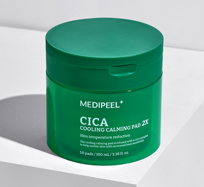 MEDIPEEL CICA COOLING CALMING PAD 2X 100ml / 50pads with centella for soothing and repair