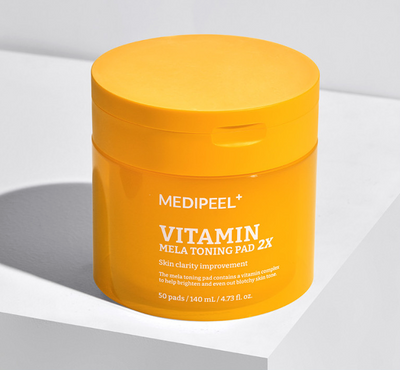 MEDIPEEL VITAMIN MELA TONING PAD 2X 140ml / 50pads - skin preparation