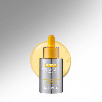 MEDIPEEL Peptide 9 Vitanol Ampoule Pro 30ml with niacinamide for bright skin and minimized pores