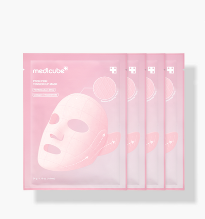 medicube PDRN PINK TENSION UP MASK SET 34g X 4ea - weekly treatment