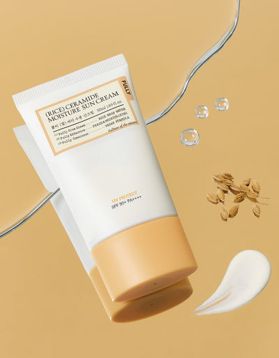 FULLY RICE CERAMIDE MOISTURE SUN CREAM 50ml with rice for brightness and smoothness
