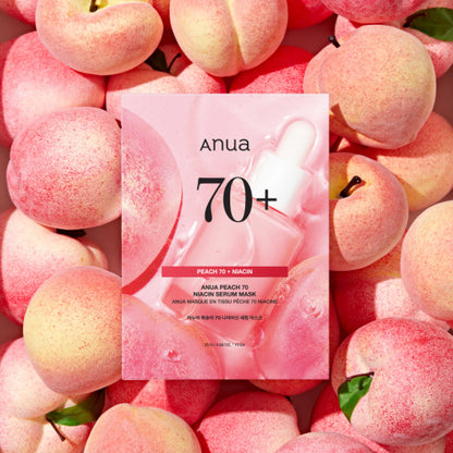 Anua Peach 70 Hoja De Mascarilla De Suero De Niacina 25 G X 10 Unidades