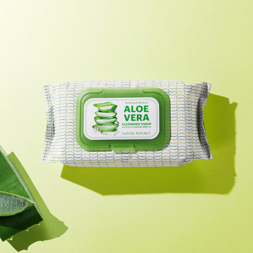 [NATURE REPUBLIC] Toallitas limpiadoras de aloe vera de California (1+1)