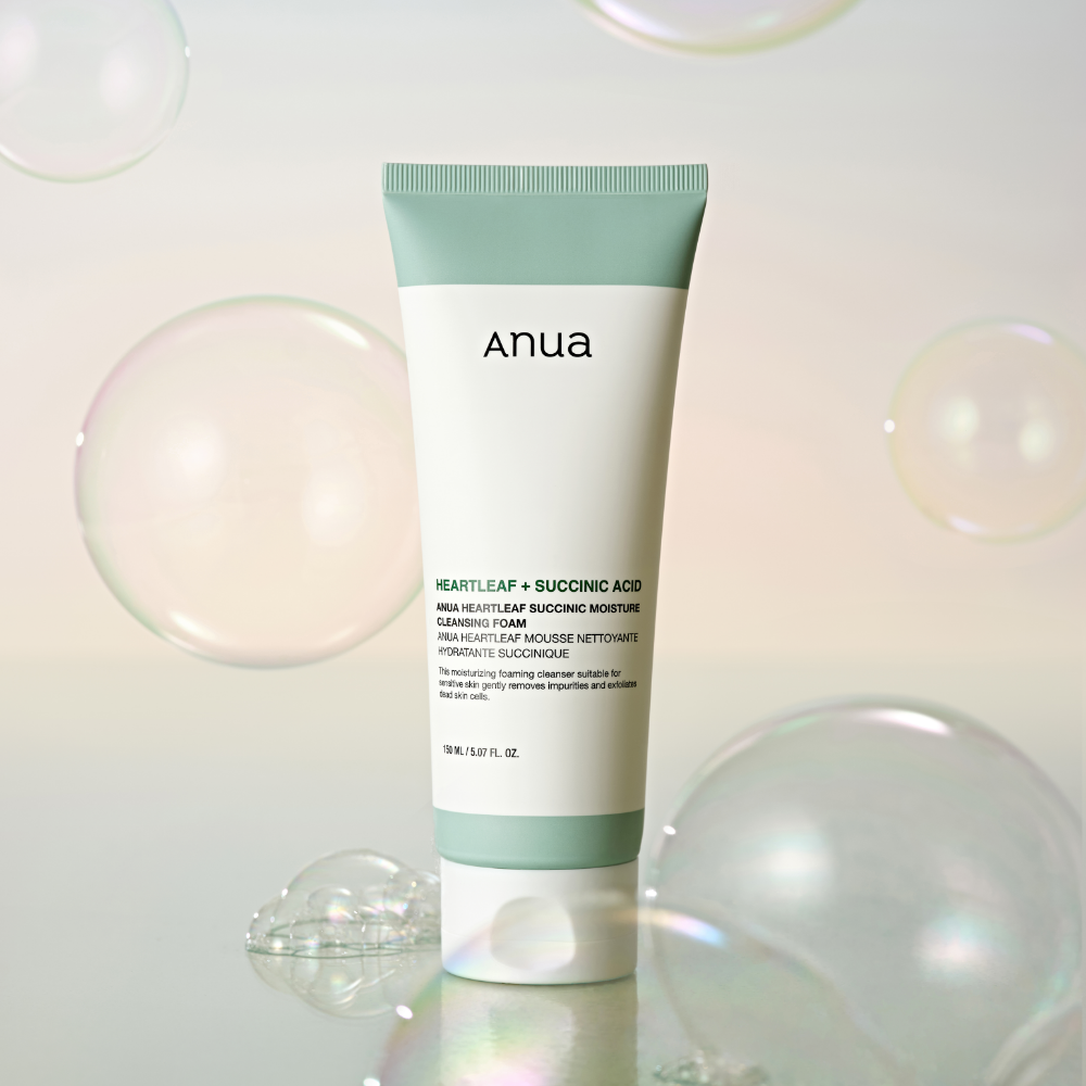 Anua HEARTLEAF MOUSSE NETTOYANTE HYDRATANTE SUCCINIQUE 150 ml
